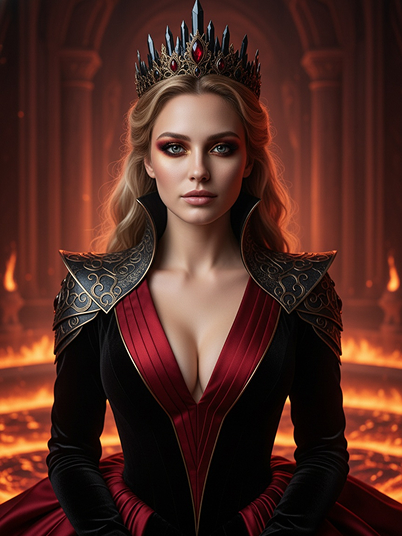 original image and Queen of the Underworld filter effect