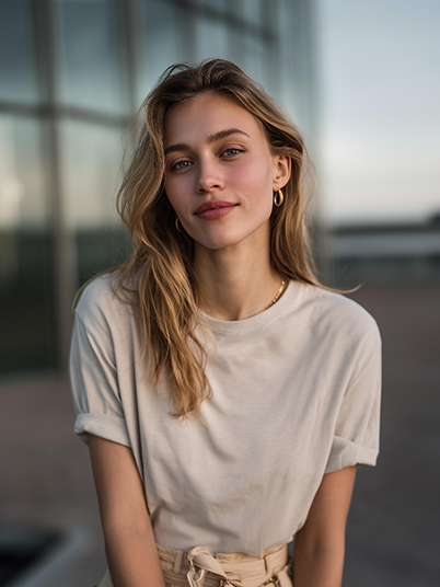 a girl standing in the spotlight with Ghostface 1